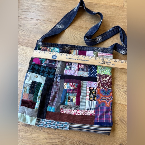 Handmade quilted boho purse - Picture 3 of 5